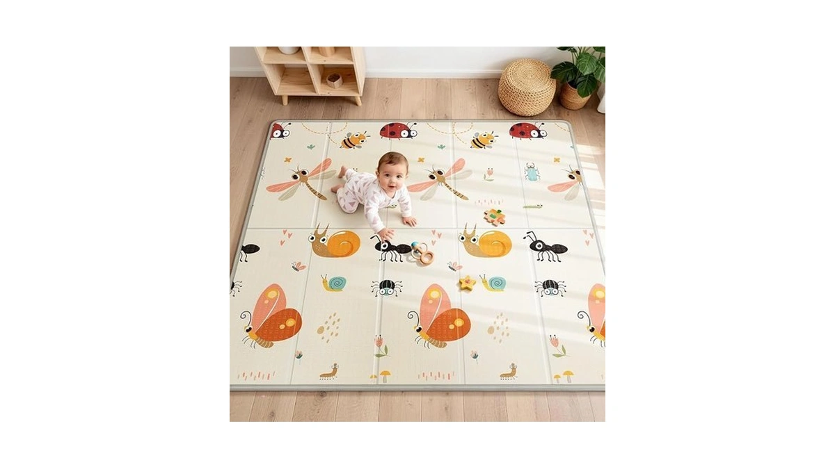Foldable Baby Play Mat For Floor, 79x71 Extra Large Baby