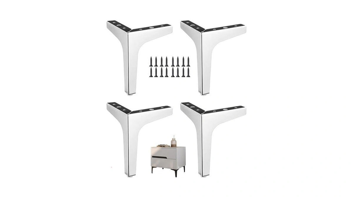 Autuwintor Metal Furniture Legs, Sofa Legs 5",decorative Leg,with Mounting Screws,triangle