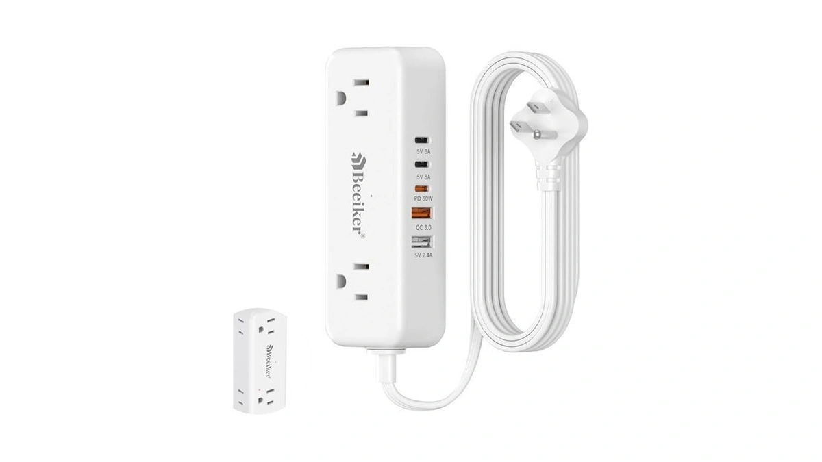 Beeiker 30w 3 Usb C Travel Power Strip With 4