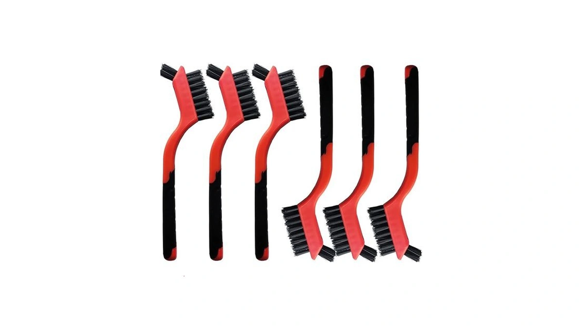 6-pack Non-scratch Nylon Cleaning Brushes - Mini Head Design With