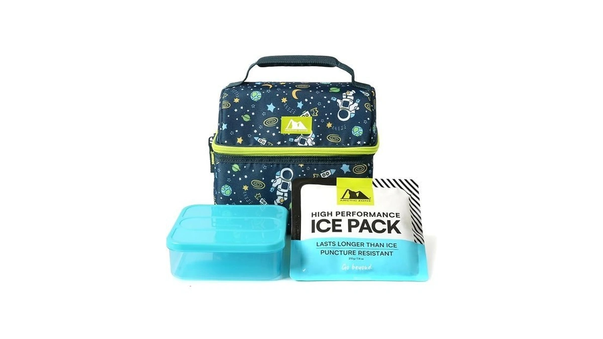 Arctic Zone Kids Lunch Box Combo With Ice Pack, Space