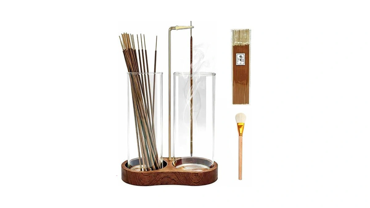 Ceremony Incense Holder, 2 In 1 Wooden Incense Holder For