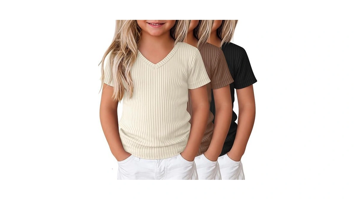 Lessonzoo 3 Pack Toddler Girls Shirts Cotton 18m-5t Baby Summer