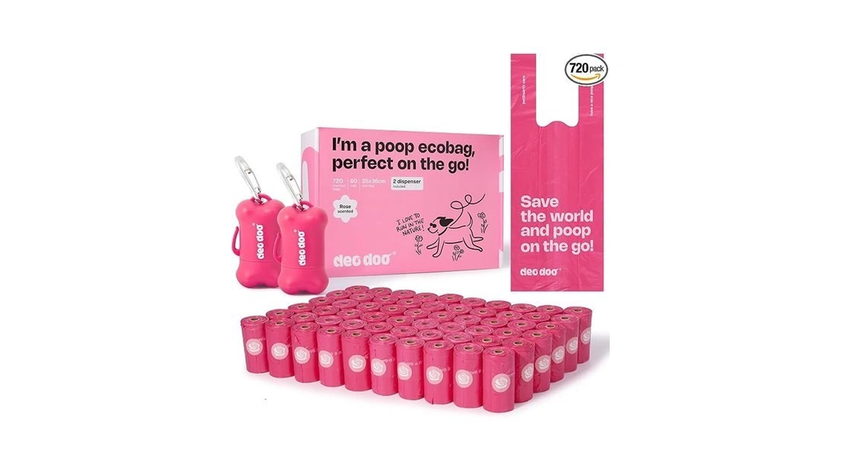 Deo Doo Dog Poop Bags With Handles, 720 Count, 2