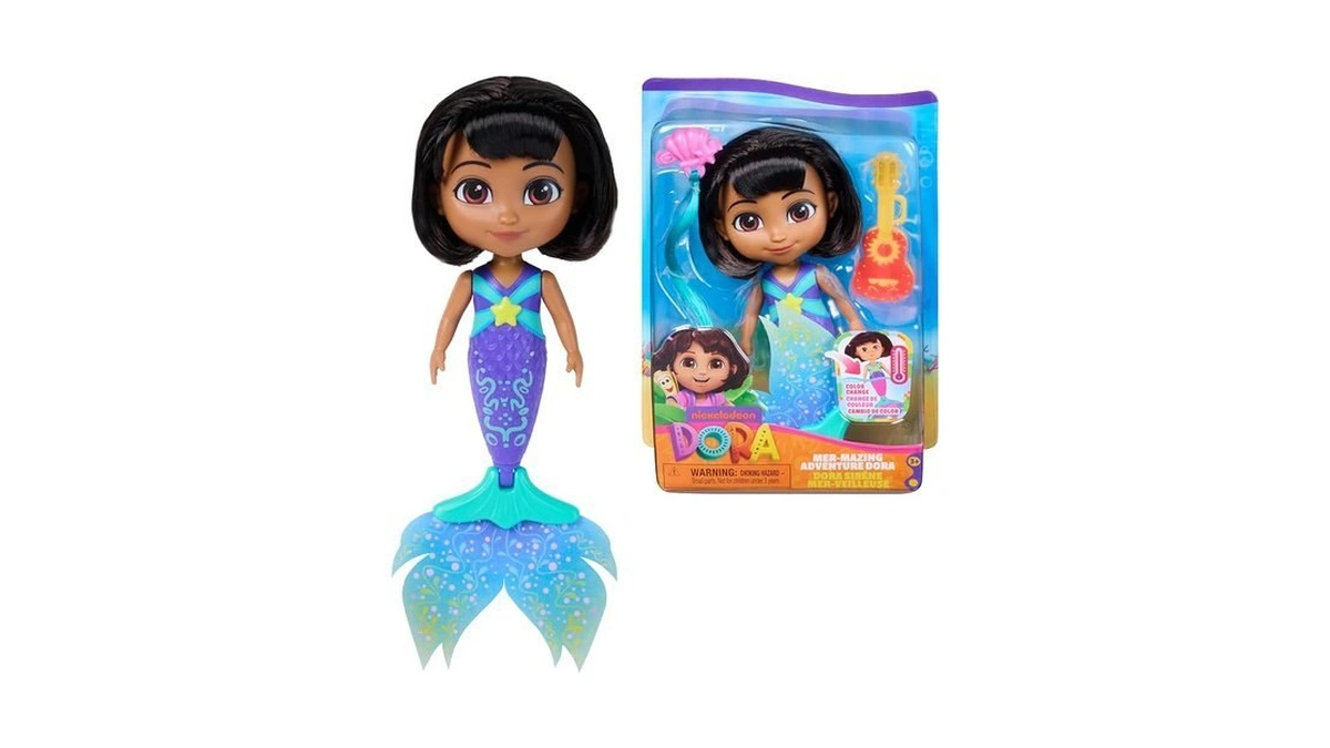 Dora, Mer-mazing Adventure Dora, Color Changing Mermaid Doll With 2