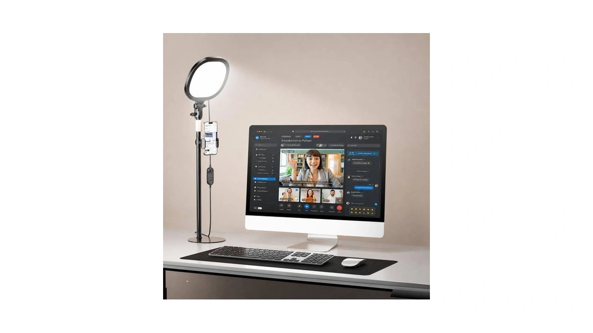 Pqrqp Ring Light For Desk, Soft Lighting For Zoom &