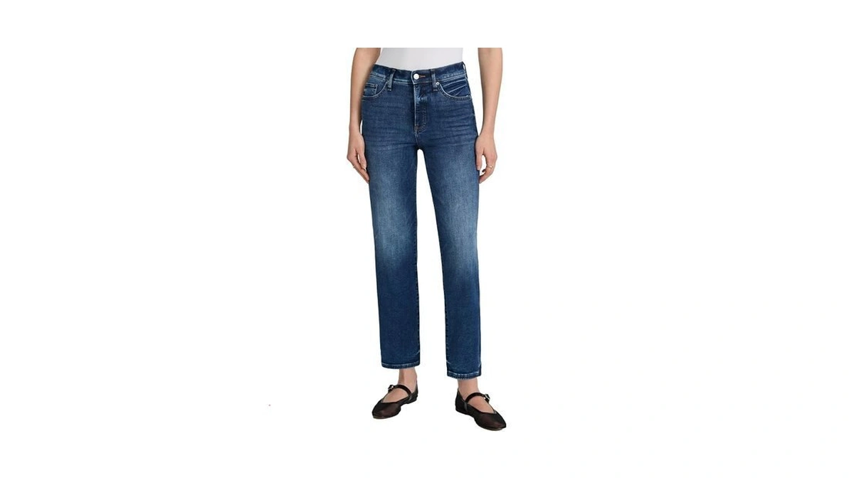 Express Womenβs Straight Ankle Jeans β High Rise Figure-balancing Stretch