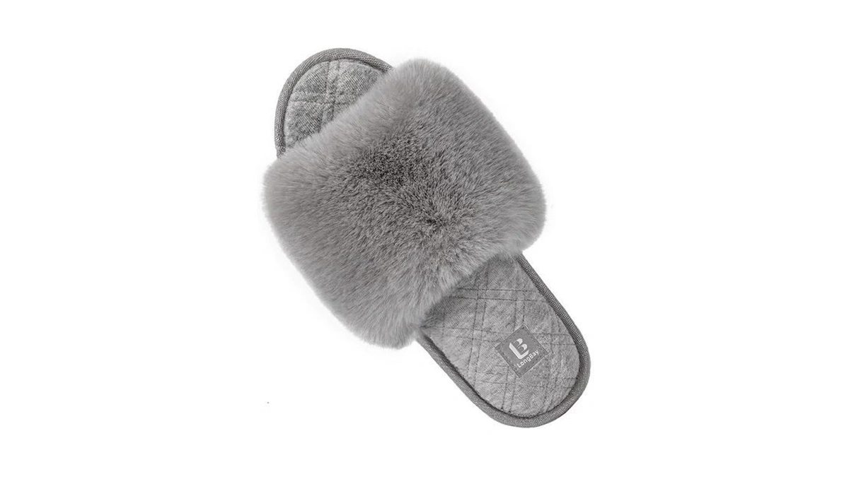 Longbay Women's Fuzzy Slippers Comfy Cloud Memory Foam House Shoes