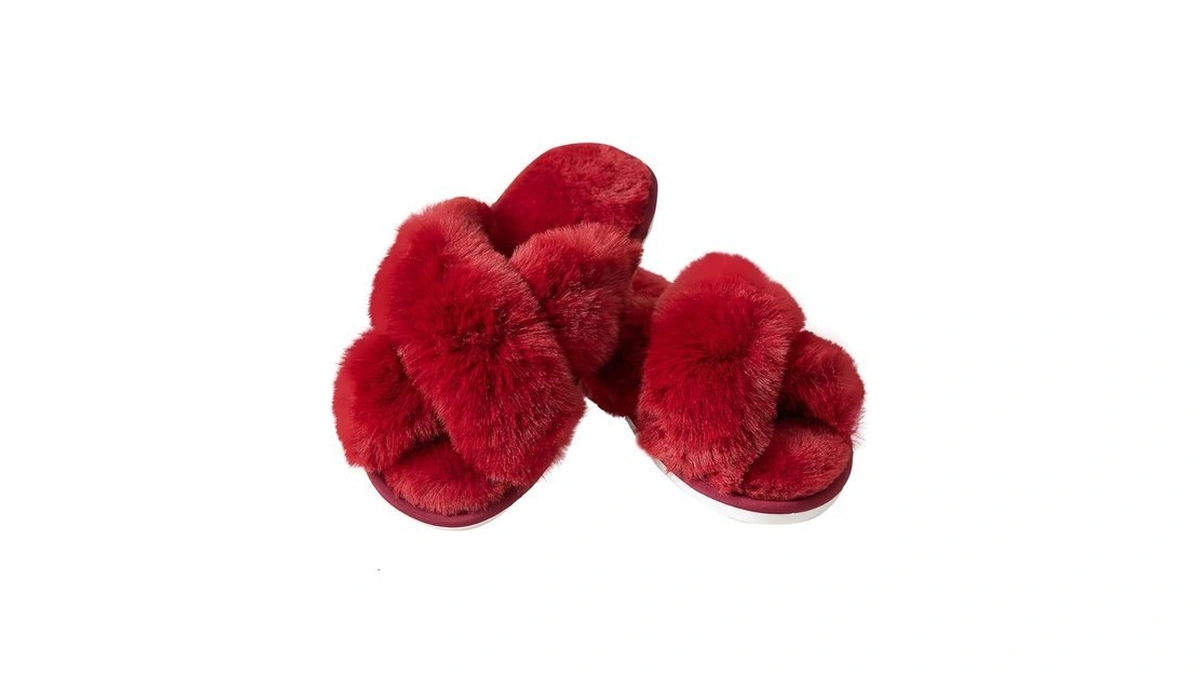 Lzsyc Women's Indoor Outdoor Soft Open Toe House Slippers Fuzzy