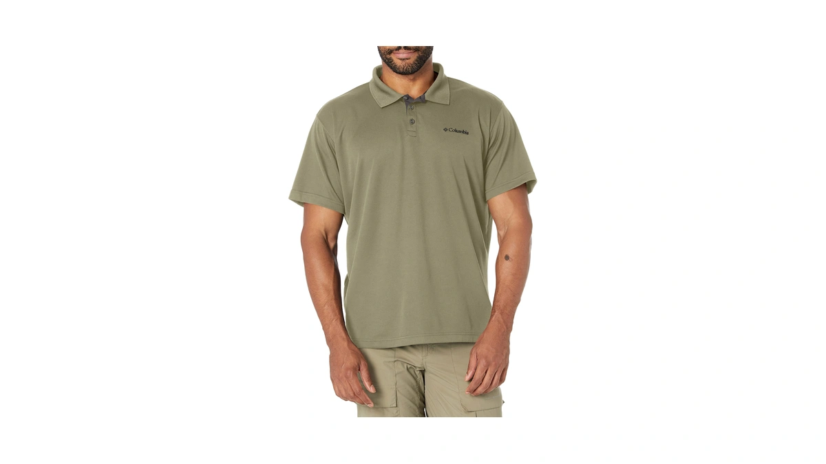 Columbia Men's Utilizer Polo, Sun Protection, Breathable Stone Green