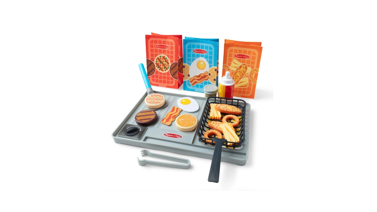 Melissa & Doug Flip & Fry Grill Play Set With