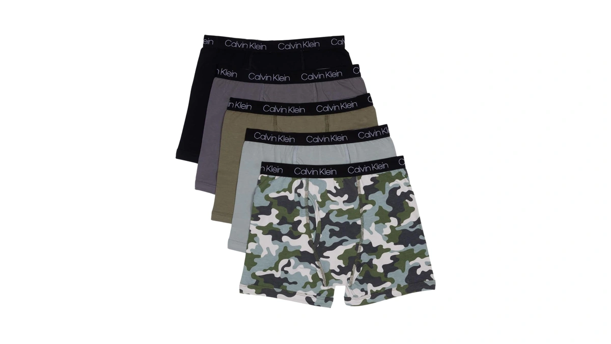 Calvin Klein Kids Boys' Modern Cotton Boxer Brief Underwear 5-pack,