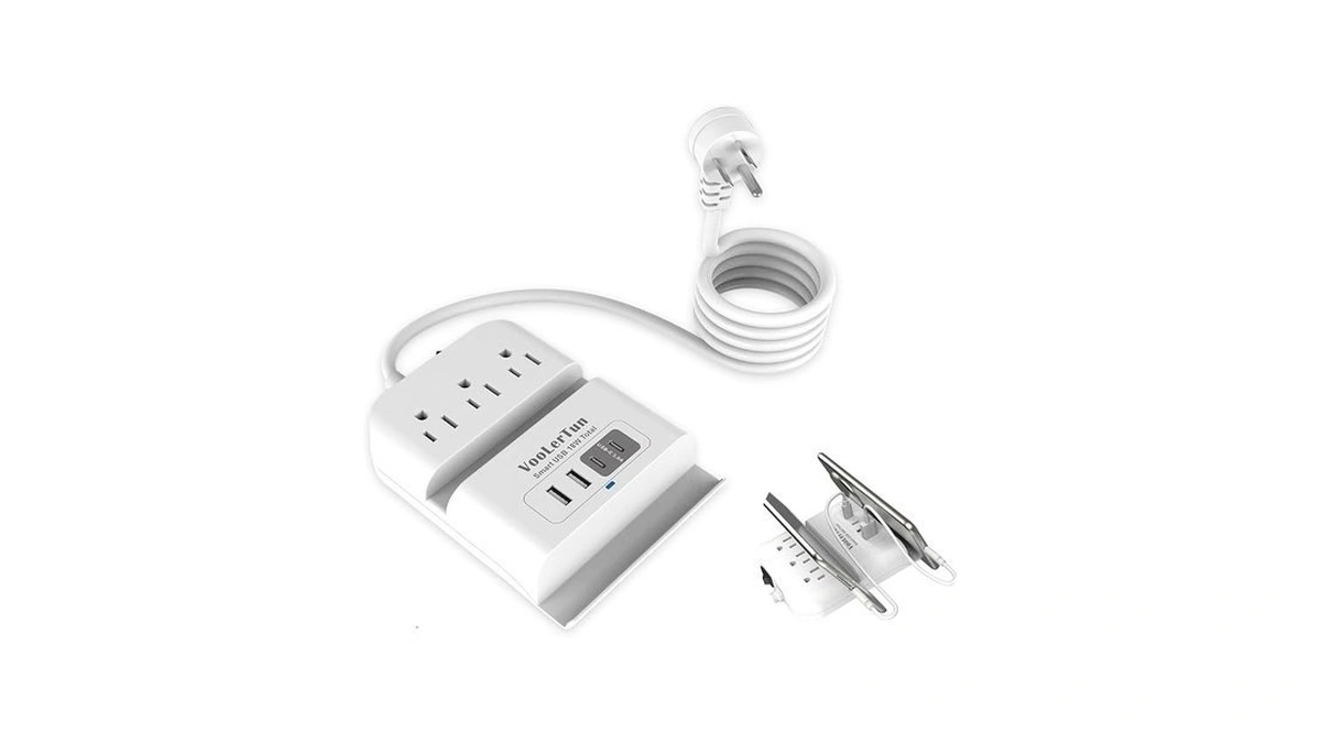 Voolertun Surge Protector Power Strip Outlet Extender 4 Usb Charging