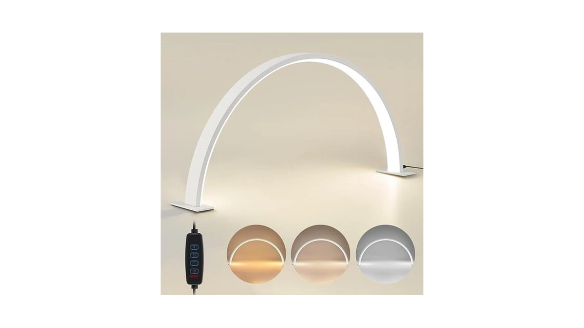 Divekid Nail Lamp For Desk, 18.5in Diameter Half Moon Lamp