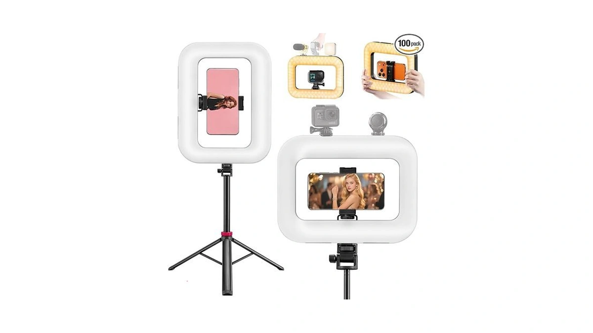 20w Ring Video Light With 8000mah Built‑in Battery & 80inch