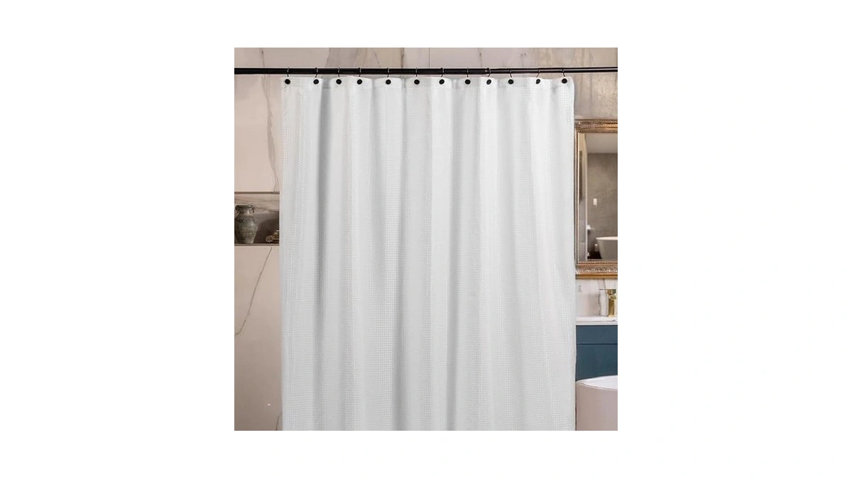 23 Threads Fabric Shower Curtain For Bathroom, Water Resistant, Made