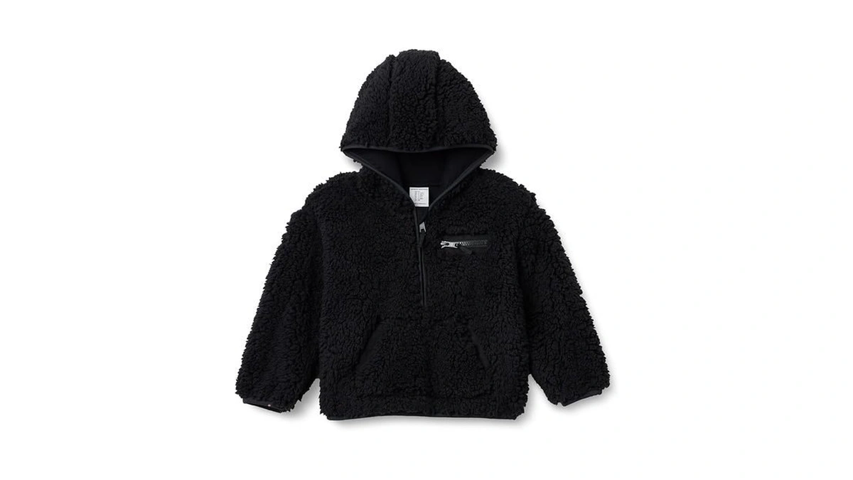 Amazon Essentials Boys' Half Zip Sherpa Hoodie Sweatshirt With Kangaroo