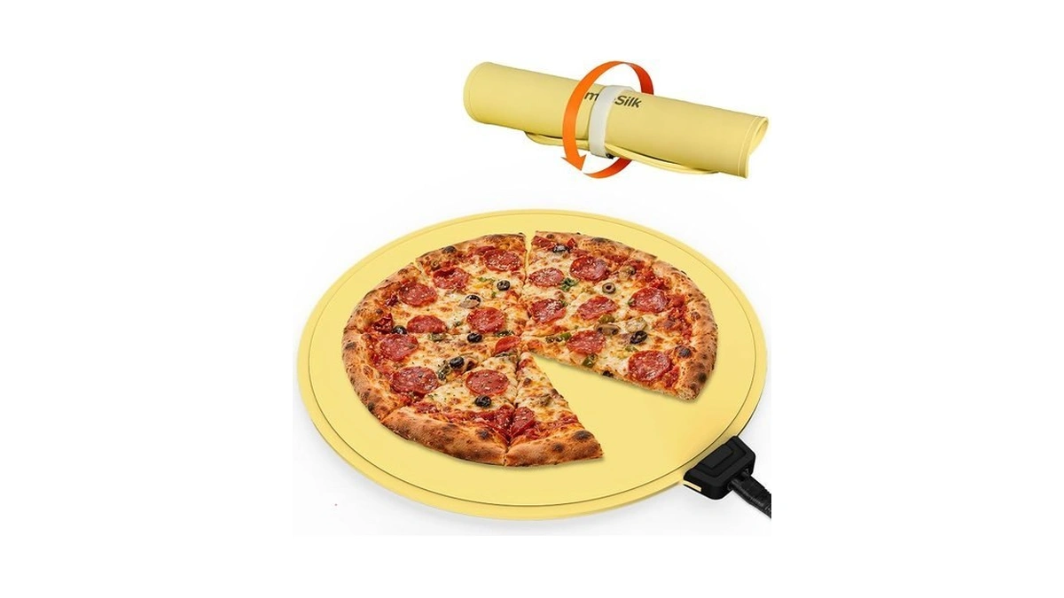 Smilesilk Portable Silicone Pizza Warming Mat - Roll Up Electric