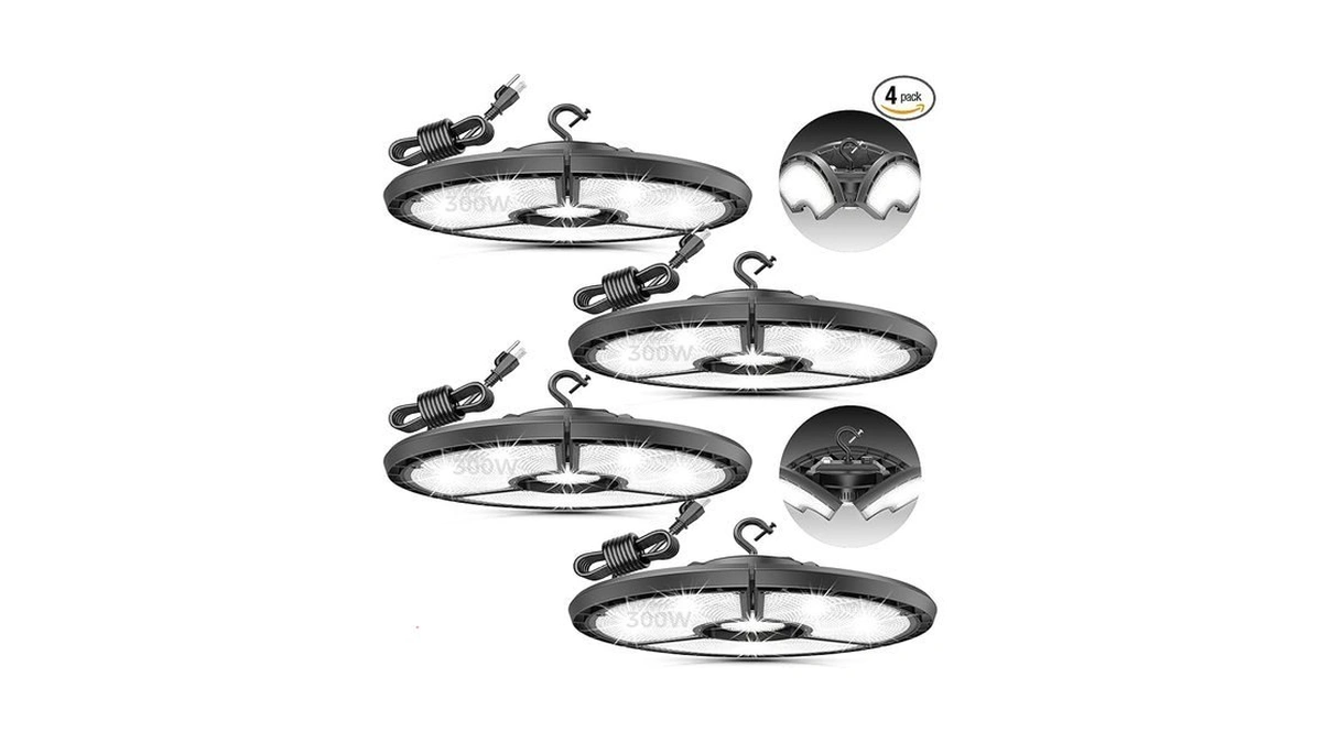 Runbarry High Bay Led Shop Lights, 300w 48,000lm Ufo Led