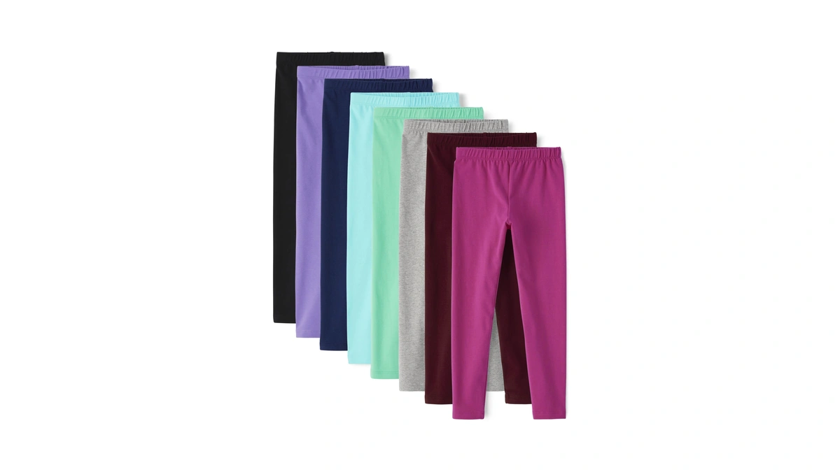 The Children's Place,solid Color Leggings 8-pack,bay Breeze | Black |