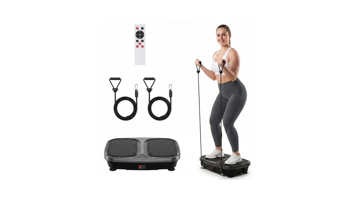 Newbulig Vibration Plate, Whole Body Workout, Vibrating Platform With Led