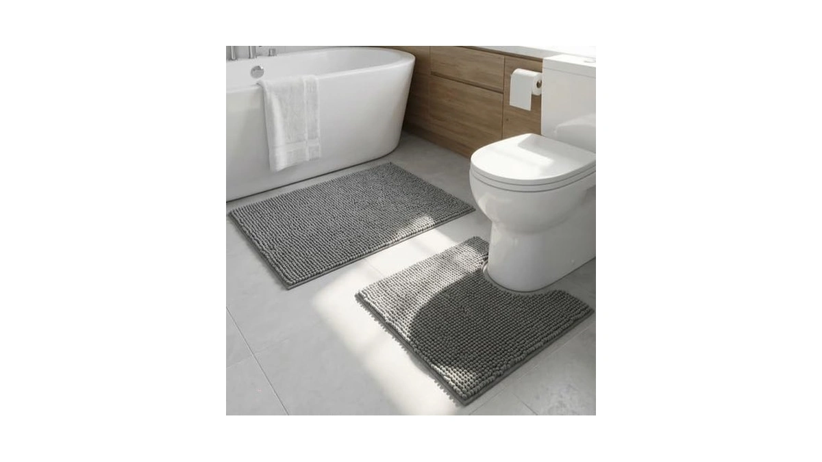 Cupic Cupid Chenille Bathroom Rugs Sets 2 Piece, Bathroom Rugs