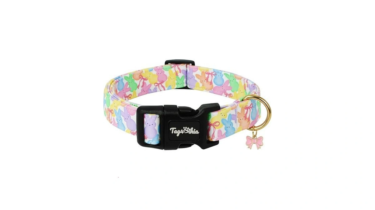 Tag4oikia Easter Dog Collar With Cute Bunny & Bow Patterns,