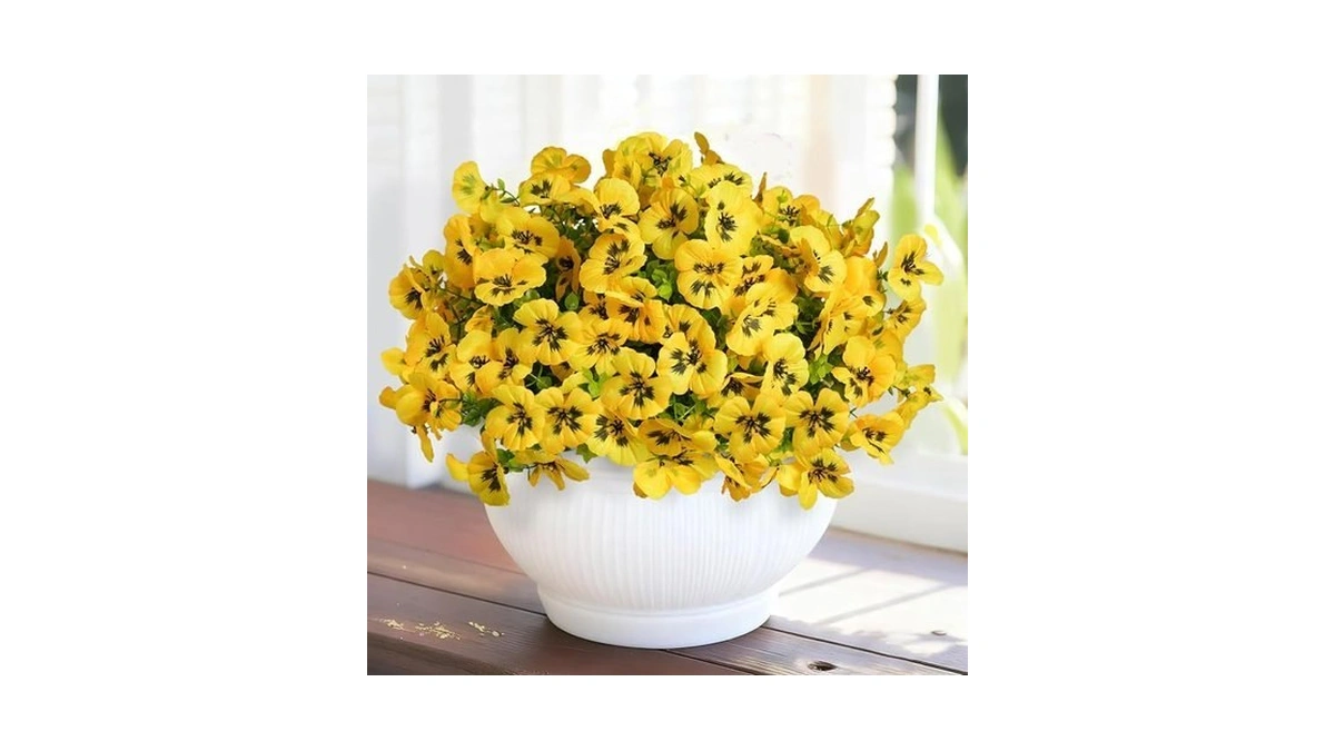 Supbri 12 Bundles Artificial Flowers For Outdoor, Uv Resistant Fake