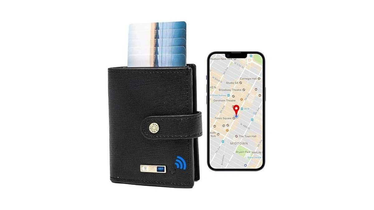 Smart Tracker Wallet For Men,compatible With Android And Ios, Mens