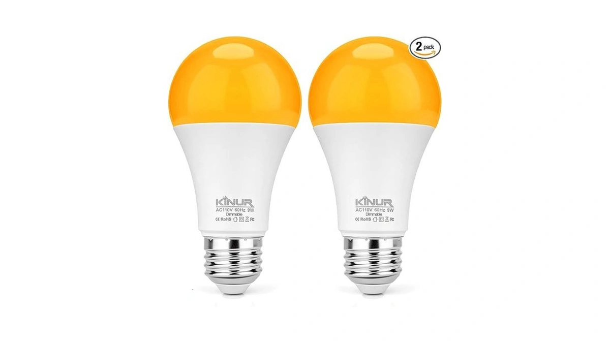 Kinur Led Amber Dimmable Light Bulbs, A19 9w(60w Equivalent) 1800k