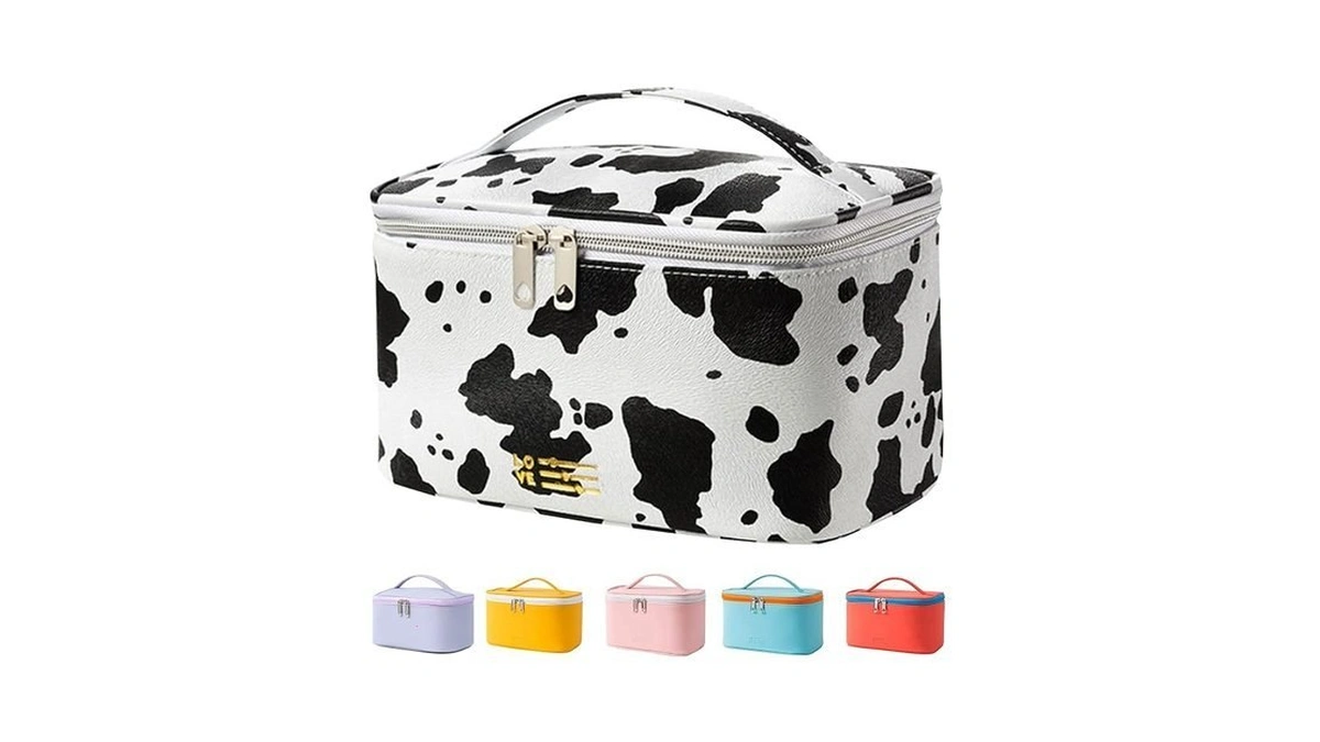 Kitenrom Makeup Bag Portable Travel Cosmetic Bag With Brush Holder，waterproof
