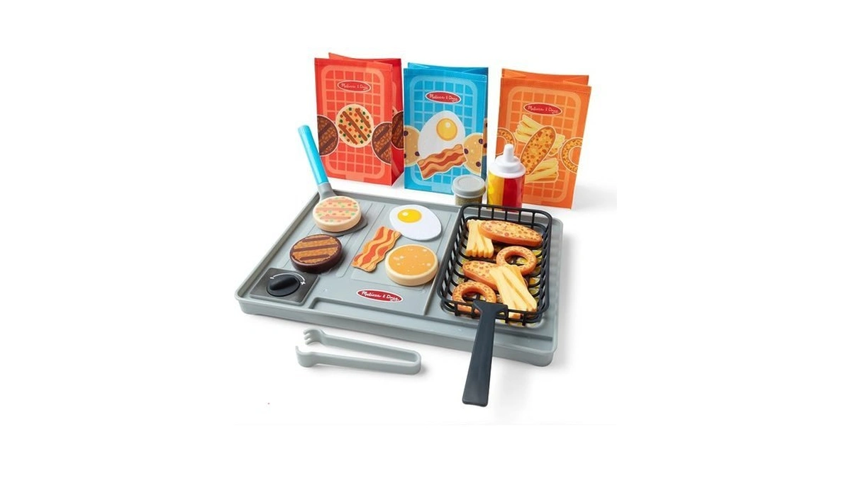 Melissa & Doug Flip & Fry Grill Play Set With
