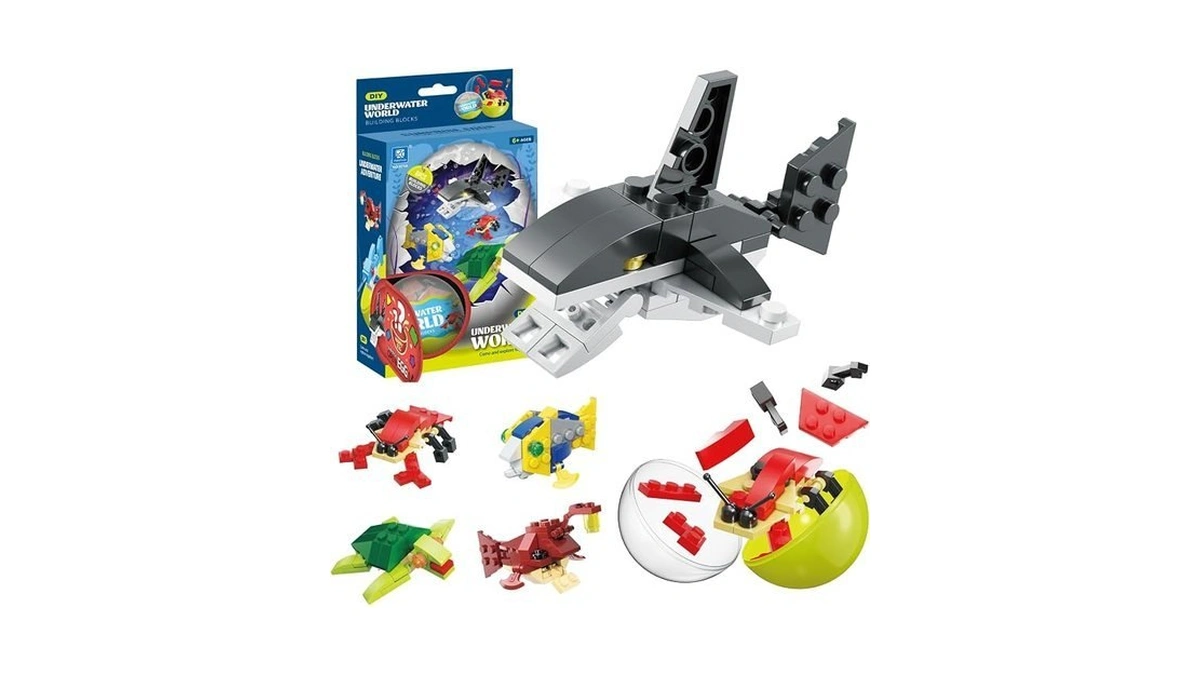 Zenimakers Easter Building Blocks For Kids, 6 Pack Sea Animal