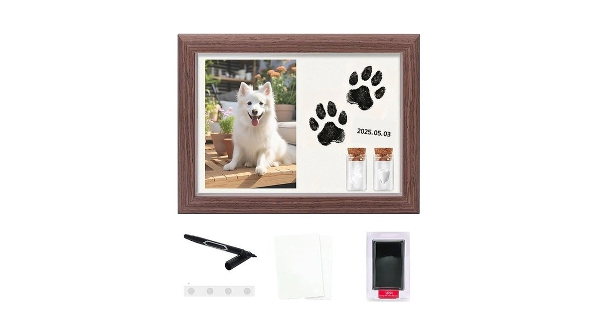 Mewzoo Dog Paw Print Kit,personalized Pet Paw Print Impression Kit,wood