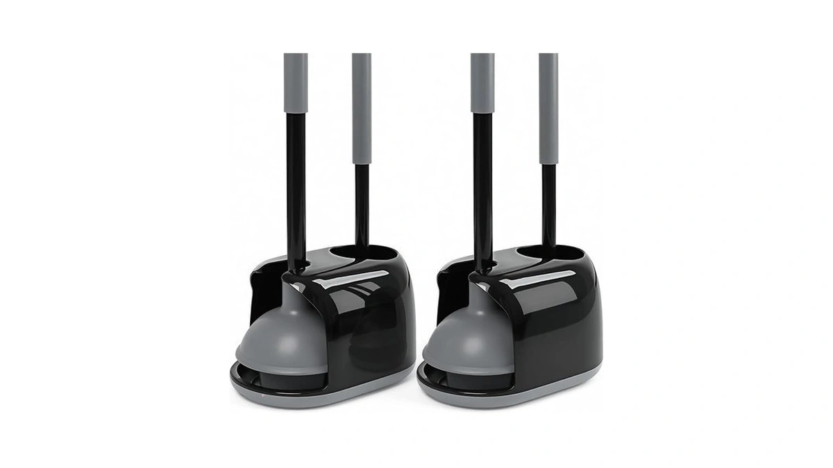 Toilet Bowl Brush And Plunger Set With Toilet Cleaner Brushes