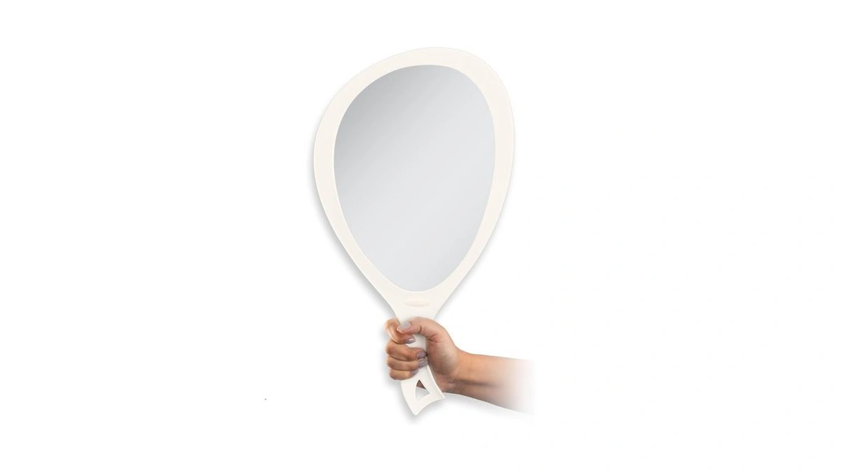 Zadro Salon Professional Extra Large Hand Mirror With Handle, 10"