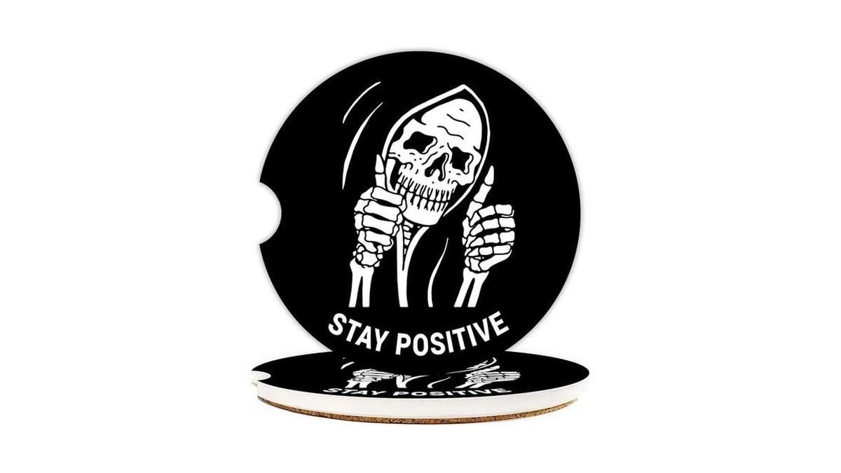 Skull Car Coasters For Cup Holders - 2 Pack Cute