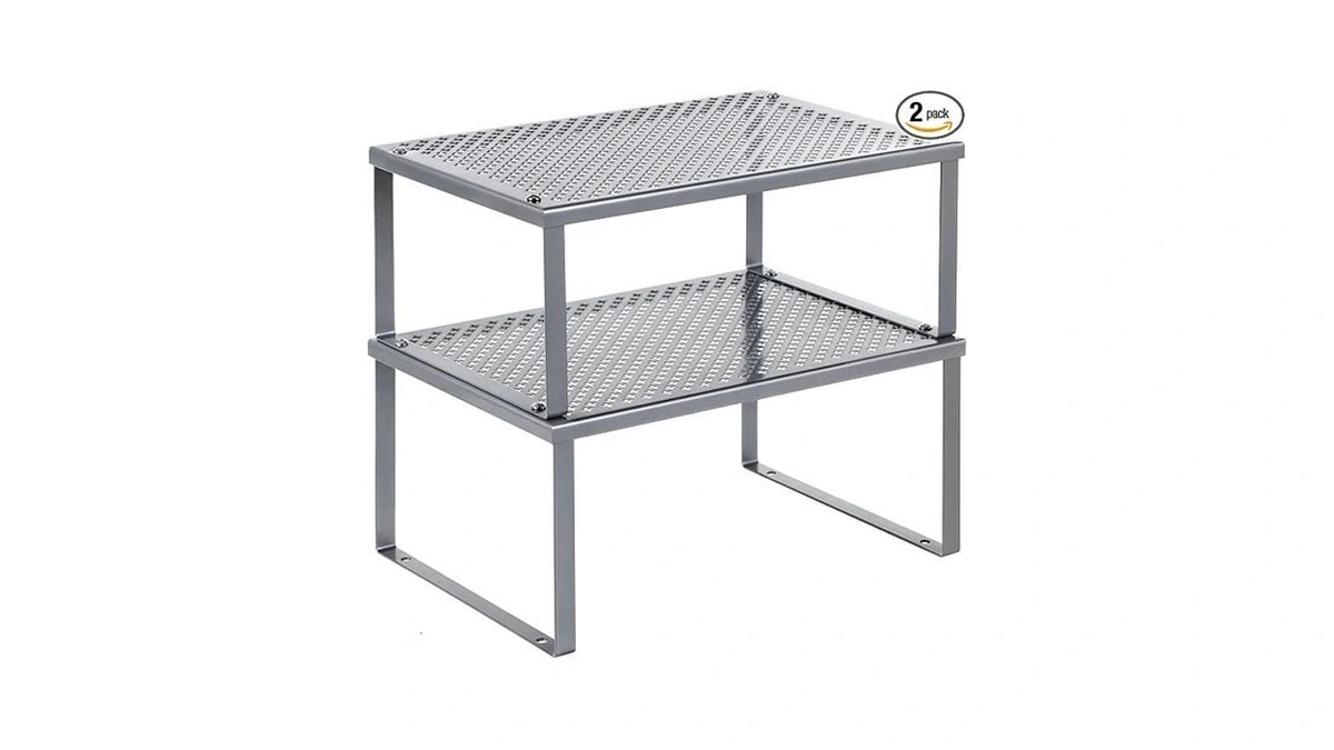 Songmics Spice Racks, Set Of 2 Metal Cabinet Shelf Organizers,