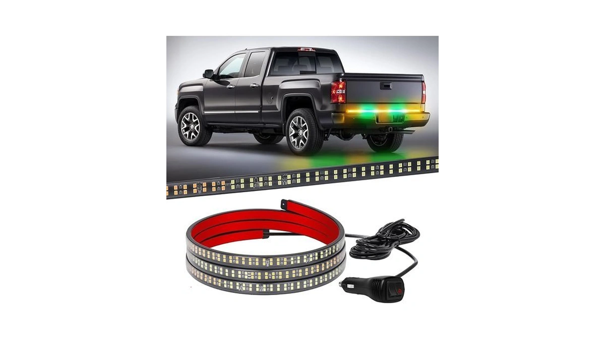 Xridonsen 60 Inch Amber Green Emergency Tailgate/rear Window Strobe Lights