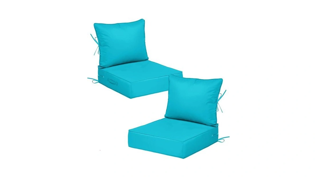 Hsohriif 24x24x4in,set2,outdoor Chair Cushions With Back, Deep Seat Patio Cushions