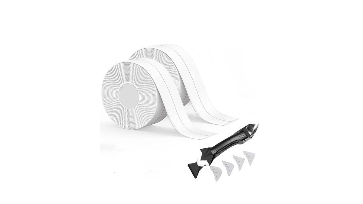 White Caulk Tape Waterproof Self Adhesive, Caulking Tape, Sealer Strip