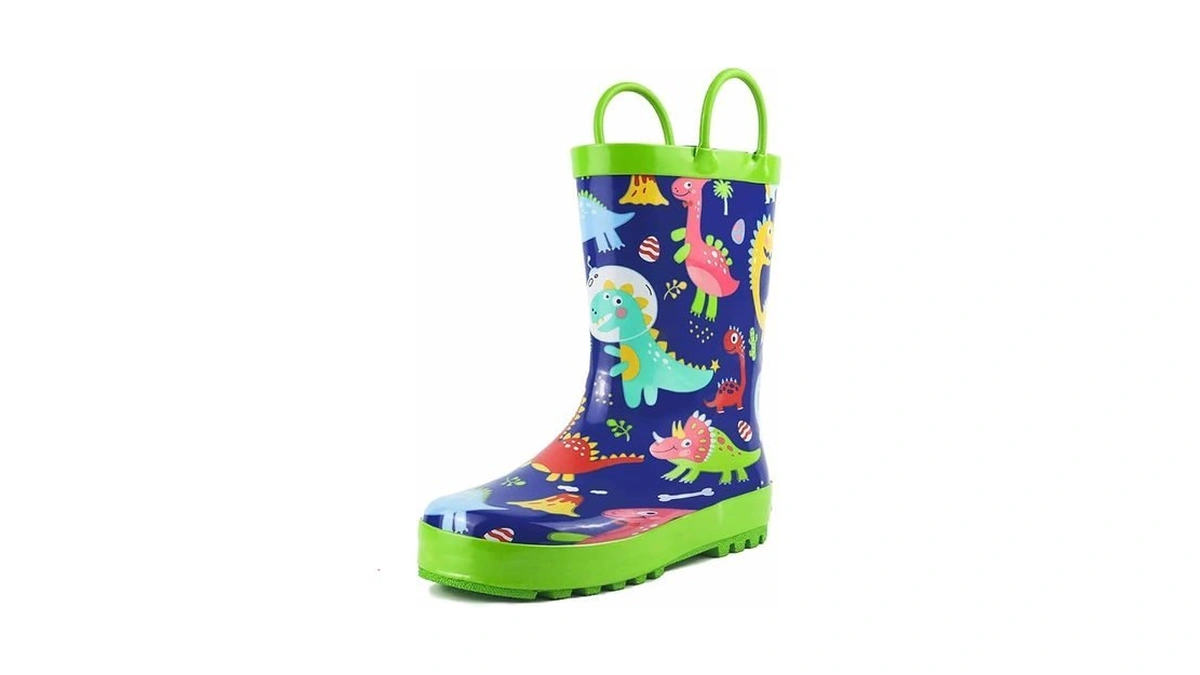 Landchief Toddler Rain Boots, Kids Rain Boots Waterproof Rubber Boots
