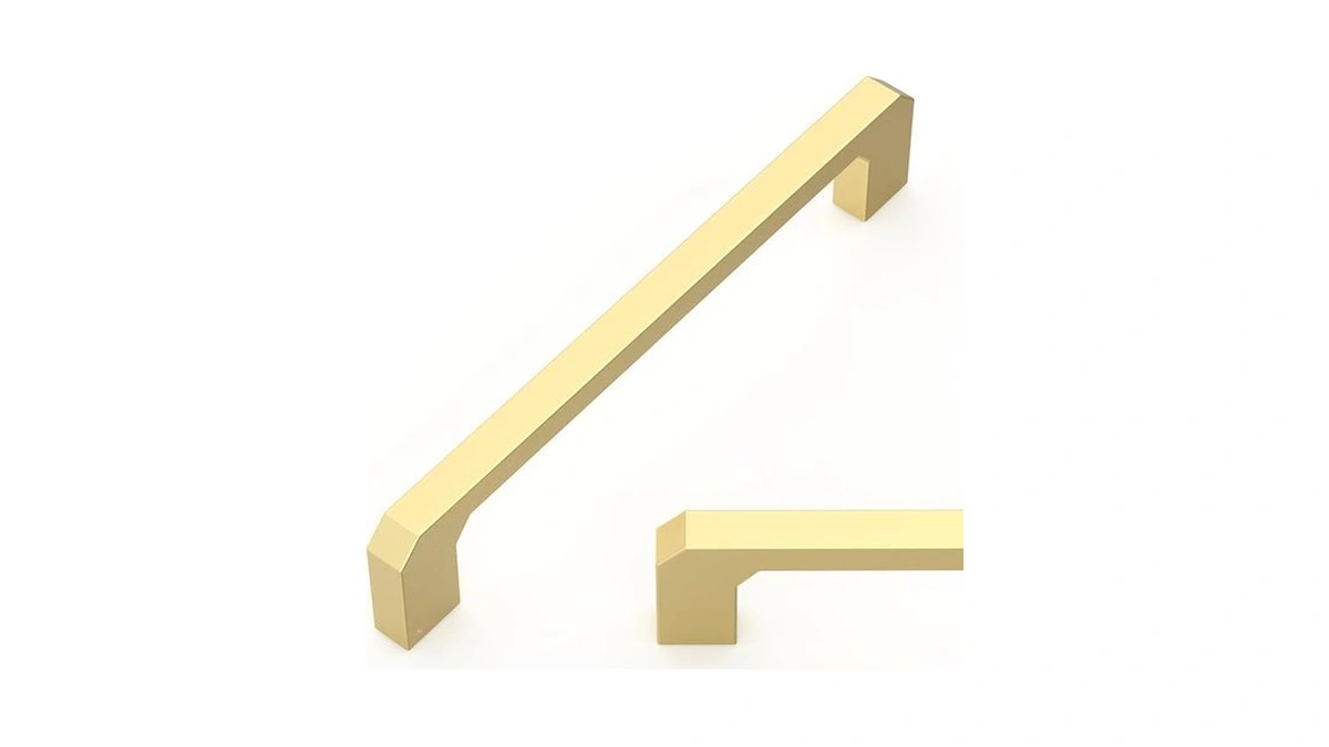 Amerdeco 10 Pack Brushed Gold Cabinet Pulls 5 Inch(128mm) Hole