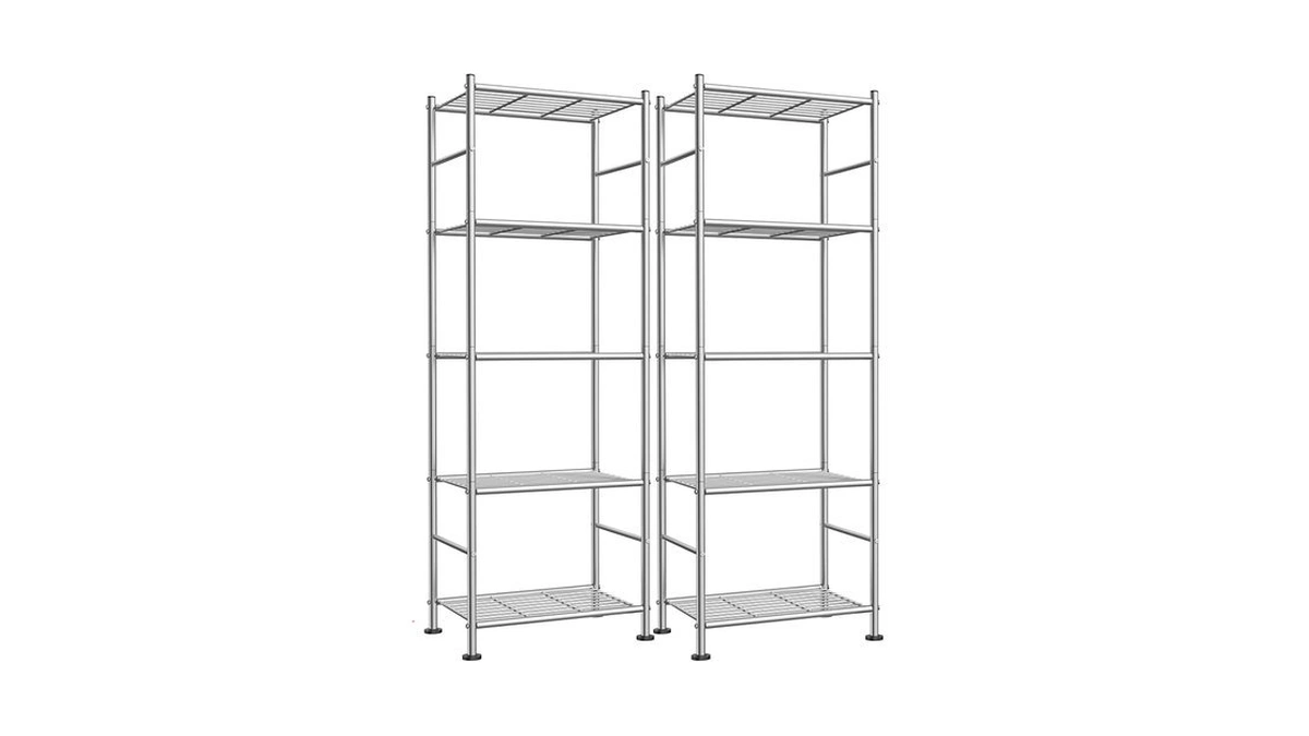 Sakugi Storage Shelves - Set Of 2, 5-tier Metal Shelf
