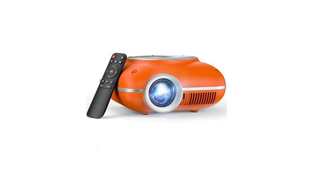 Hompow Mini Projector With Two -way Bluetooth, Portable Projector For