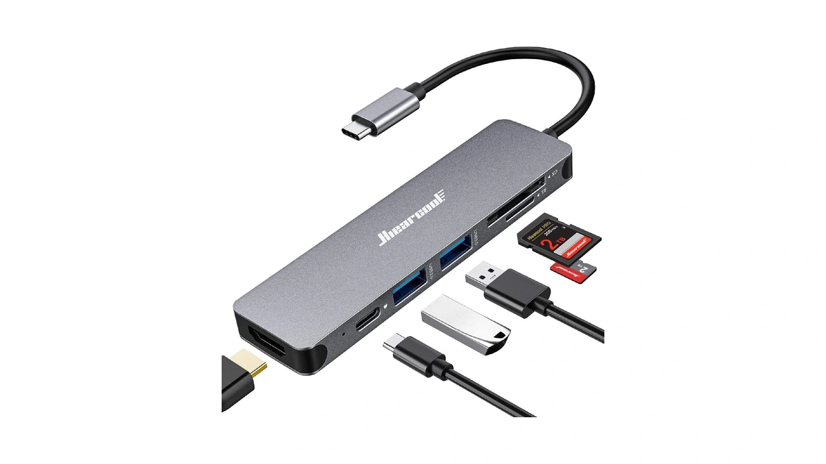 Hiearcool Usb C Hub For Macbook – 7-in-1 Usbc Adapter
