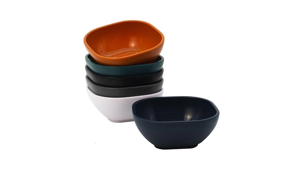 Mkyhboo Wheat Straw Soy Sauce Dishes, 6pcs Small Dessert Bowls,