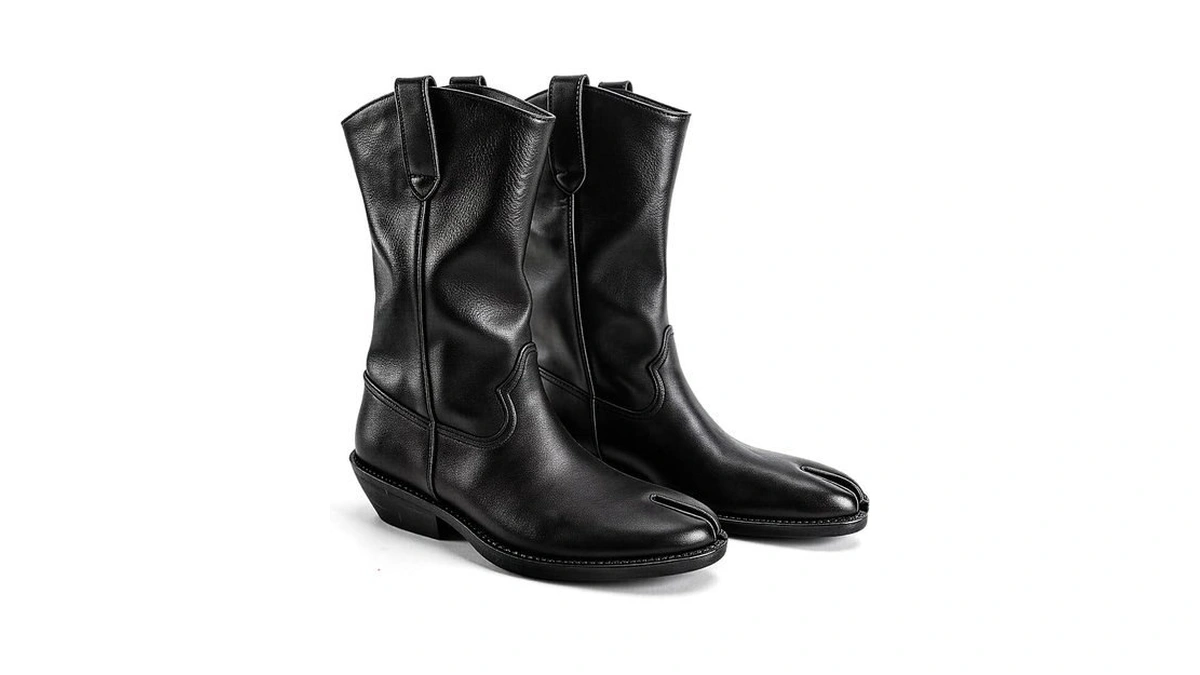Lacikosz Womens Black Tabi Foldable Mid Calf Boots