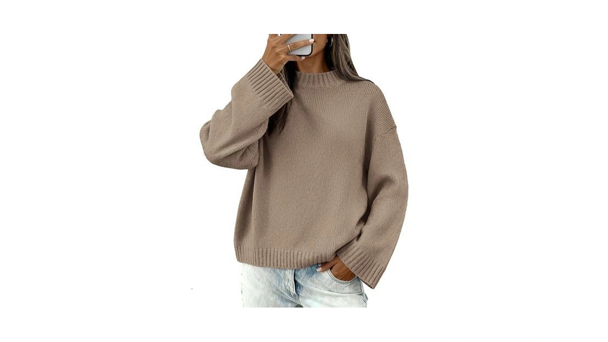 Btfbm Sweaters For Women 2026 Casual Crewneck Long Sleeve Loose
