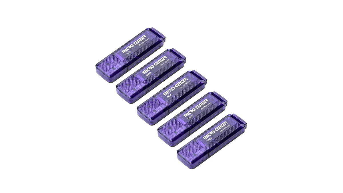 Micro Center Superspeed 5 Pack 64gb Usb 3.0 Flash Drive
